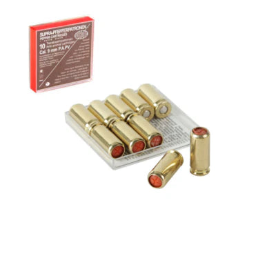 Wadie 9mm Pepper Blank Gun Ammo - 10's