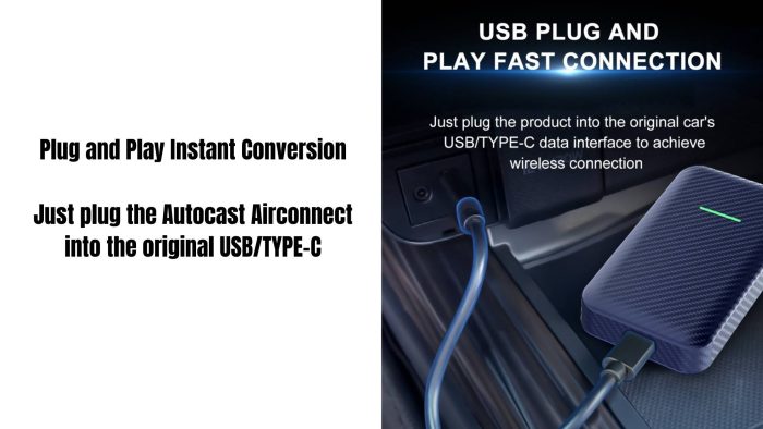 Toyota Fortuner AutoCast Wired To Wireless Carplay Module