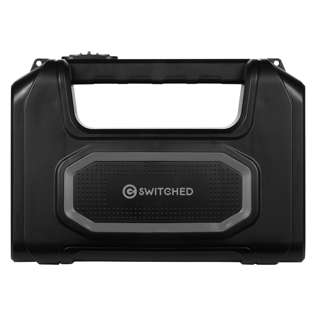 Switched Rechargeable Power Station with Solar Panel