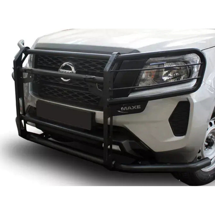 Nissan Navara 2021+ Full Face Wrap Around Bull Bar - Black Stainless Steel