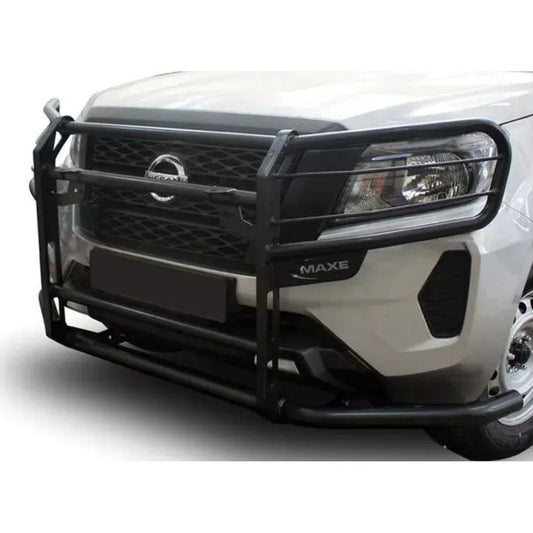 Nissan Navara 2021+ Full Face Wrap Around Bull Bar - Black Stainless Steel