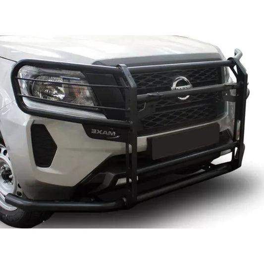 Nissan Navara 2021+ Full Face Wrap Around Bull Bar - Black Stainless Steel