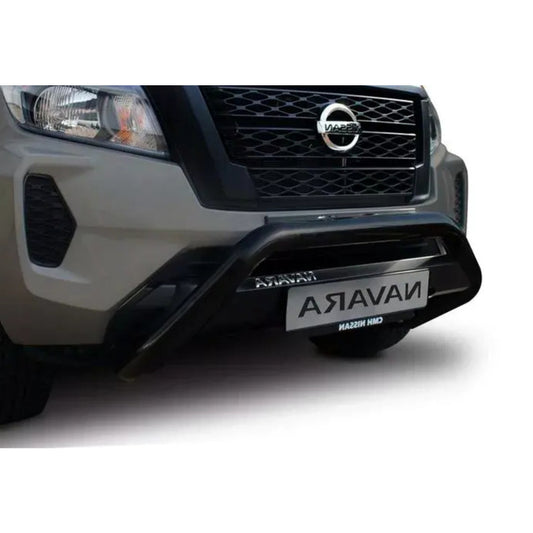 Nissan Navara 2021+ Black Stainless Steel Nudge Bar