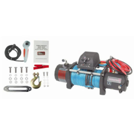 Runva 9500 Pound / 4300 KG Electric Winch with Synthetic Rope - 12 Volts