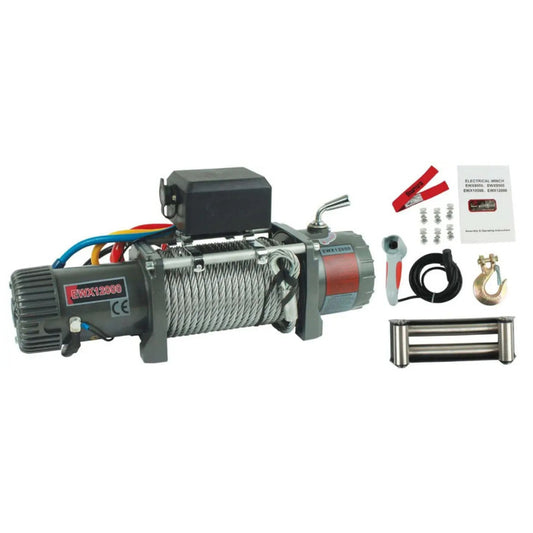 Runva 12000LB 12V Winch Low MTG Seperate Solenoid