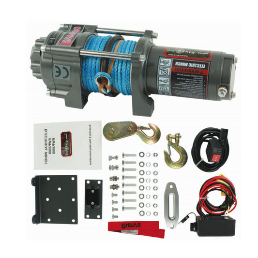 Runva Electric Winch with Synthetic Rope 12V  - 3500 LB (1588 kg) Capacity