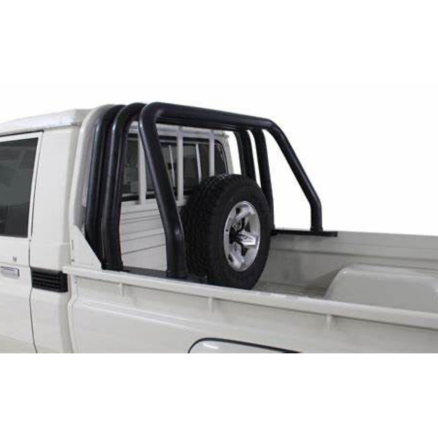 Toyota LandCruiser 70 Series Triple Tube Black Roll Bar