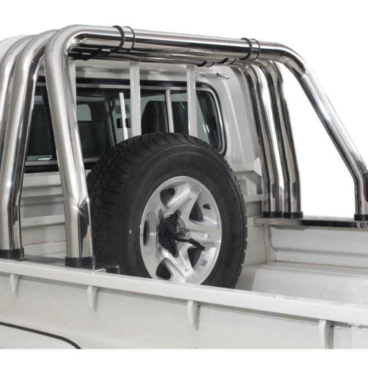 Toyota LandCruiser 70 Series Triple Tube Chrome Roll Bar