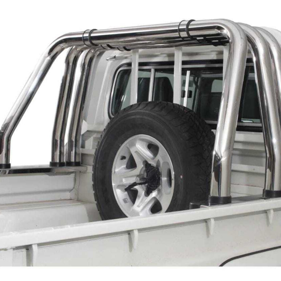 Toyota LandCruiser 70 Series Triple Tube Chrome Roll Bar