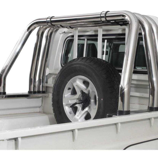 Toyota LandCruiser 70 Series Triple Tube Chrome Roll Bar