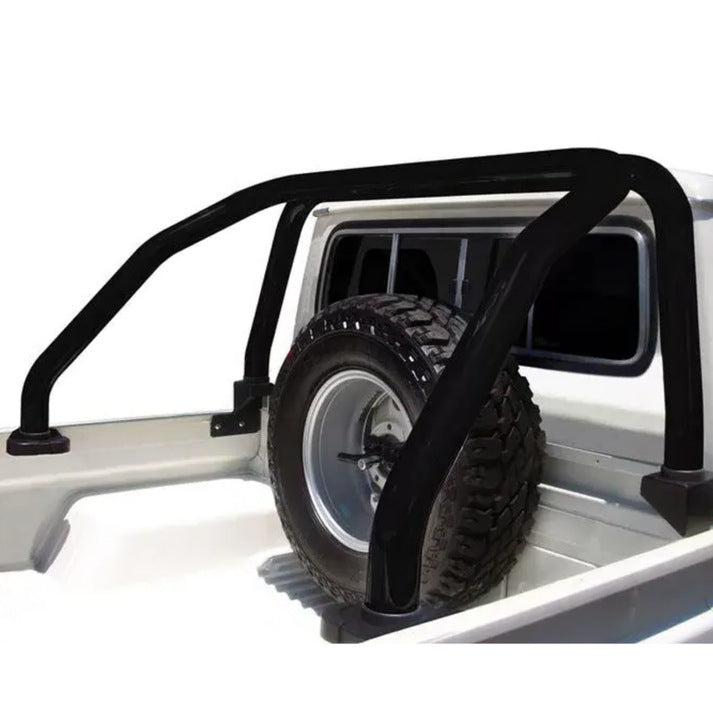 Toyota Landcruiser 70 Series 2009+ Roll Sport Bar Black Stainless Steel