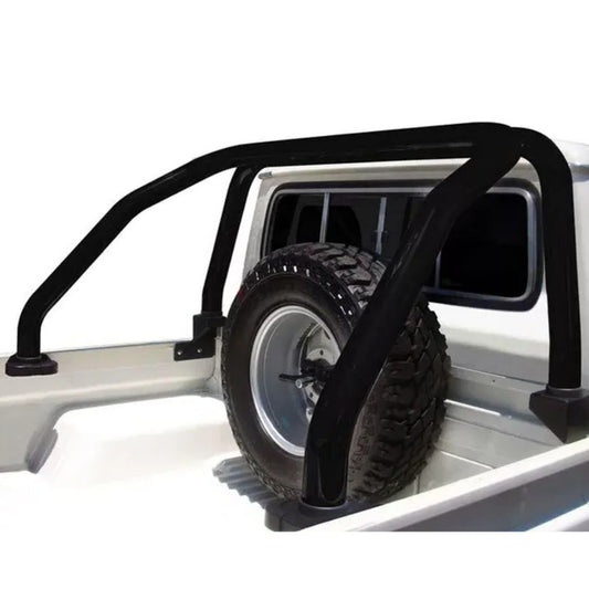 Toyota Landcruiser 70 Series 2009+  Roll Sport Bar Black Stainless Steel