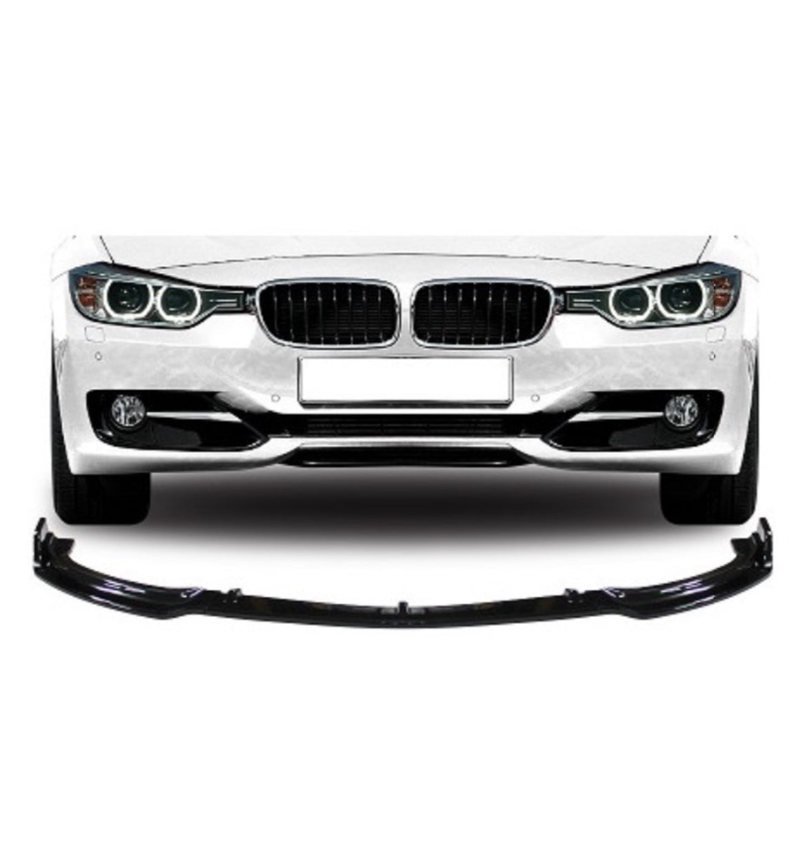 BMW 2012-2016 Gloss Black 3-Piece Front Spoiler