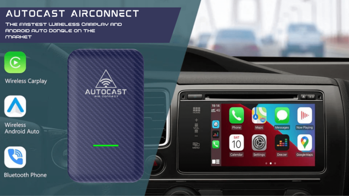 Toyota Fortuner AutoCast Wired To Wireless Carplay Module