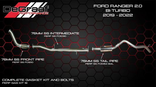 Ford Ranger 2019-2022 2.0 Bi Turbo Exhaust System