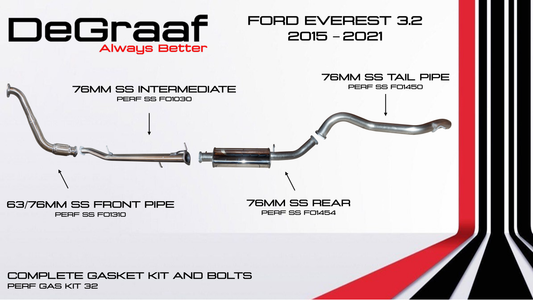 Ford Everest 2011-2022 3.2 SUV 2016-2022 Exhaust System