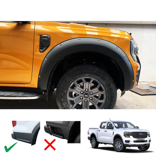 Ford Ranger 2023+ T9 V2 Fender Flares Matt Black