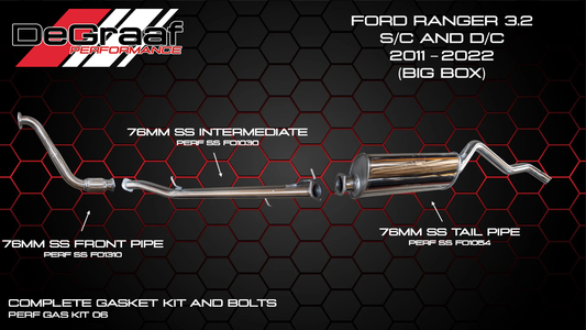 Ford Ranger 3.2 2011-2022 Exhaust System