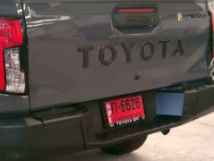 Toyota Hilux GD6 Travo 2026 Tailgate Toyota Lettering Matt Black