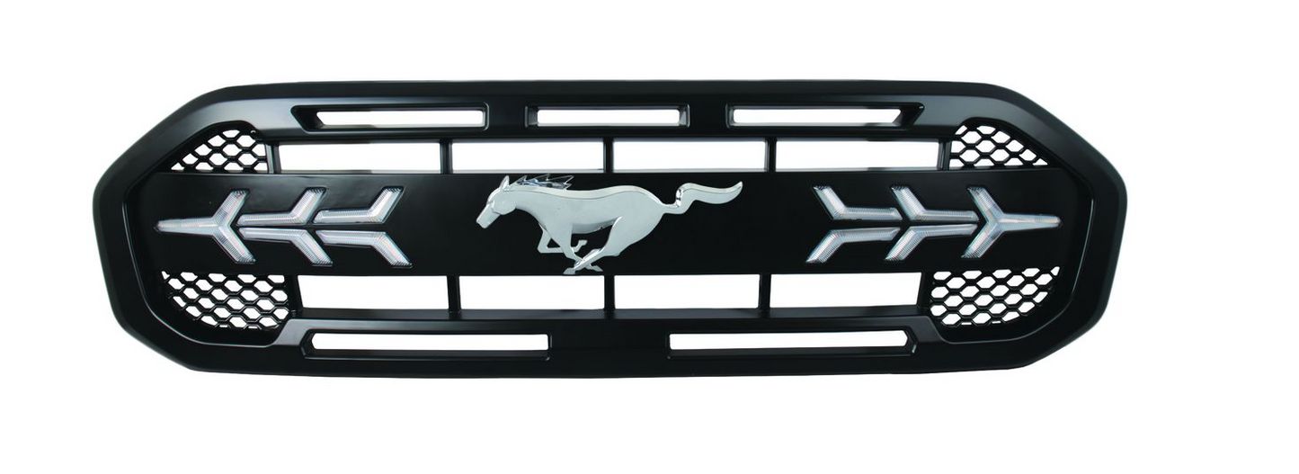 Ford Ranger XLT T8 2018+ LED Light Up Grille with Mustang Logo