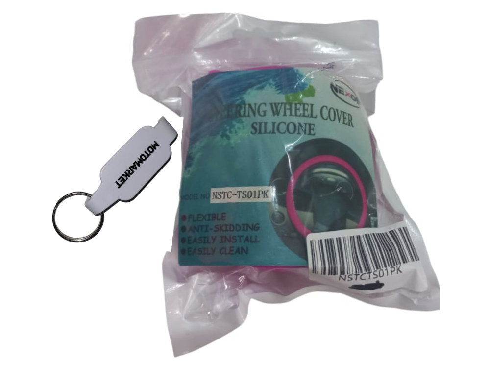 Silicon Steering Wheel Cover - Pink
