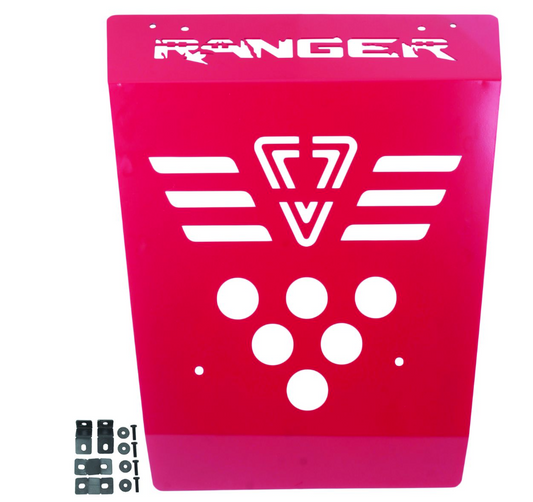 Ford Ranger 2015+ 3mm Skid Plate Red