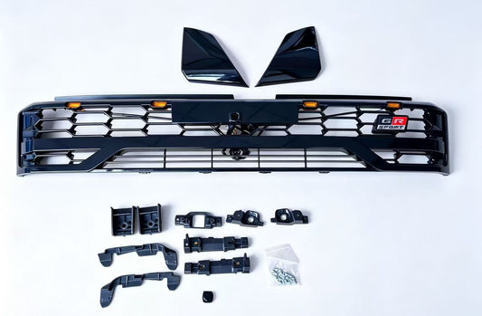 Toyota Hilux Travo 2026+ GR Grill with top LED Gloss Black