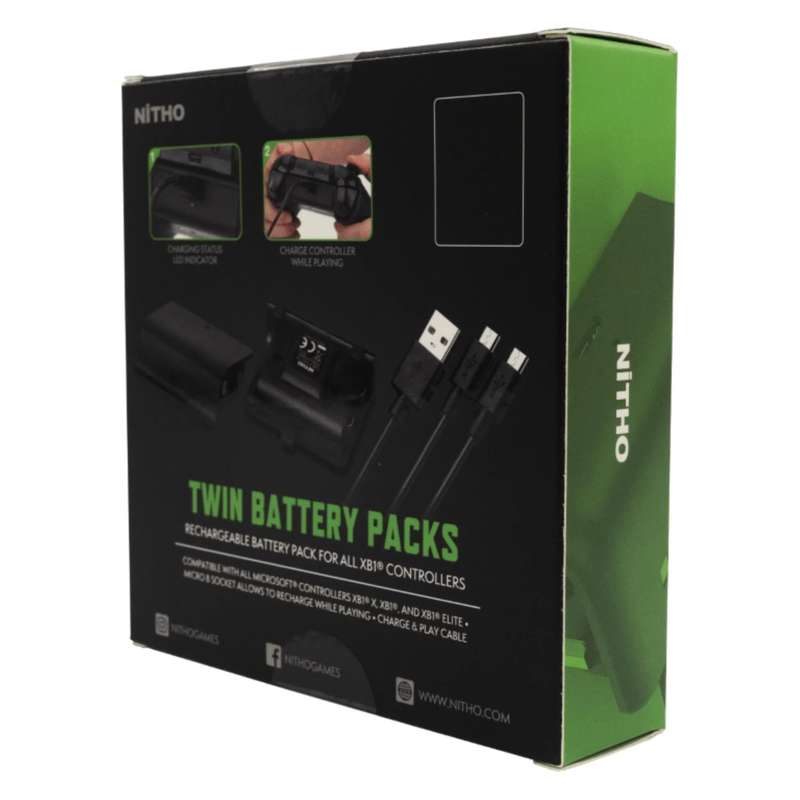 Nitho XB1 TWIN BATTERY PACKS 2x 18 hours 2x Battery packs up to 18h with 3m charge