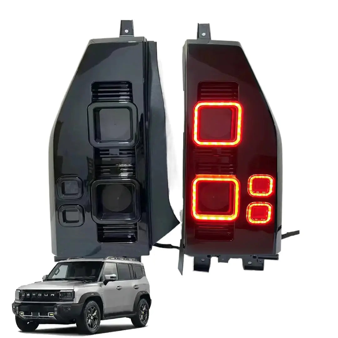 Jetour T2 2025+ Premium Defender Style Smoked Black LED Taillights