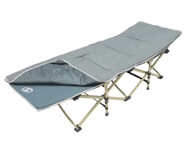 Camping Bed Grey 190X67X36cm 150Kg