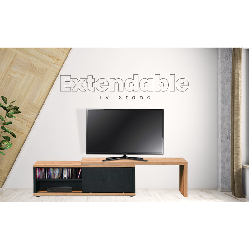 Everfurn Extendable TV Stand - 1200mm - 2100mm Width