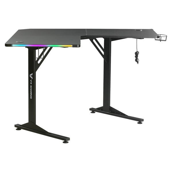 Rampage Gaming Desk, RGB Lights,USB 2.0 Charging Port