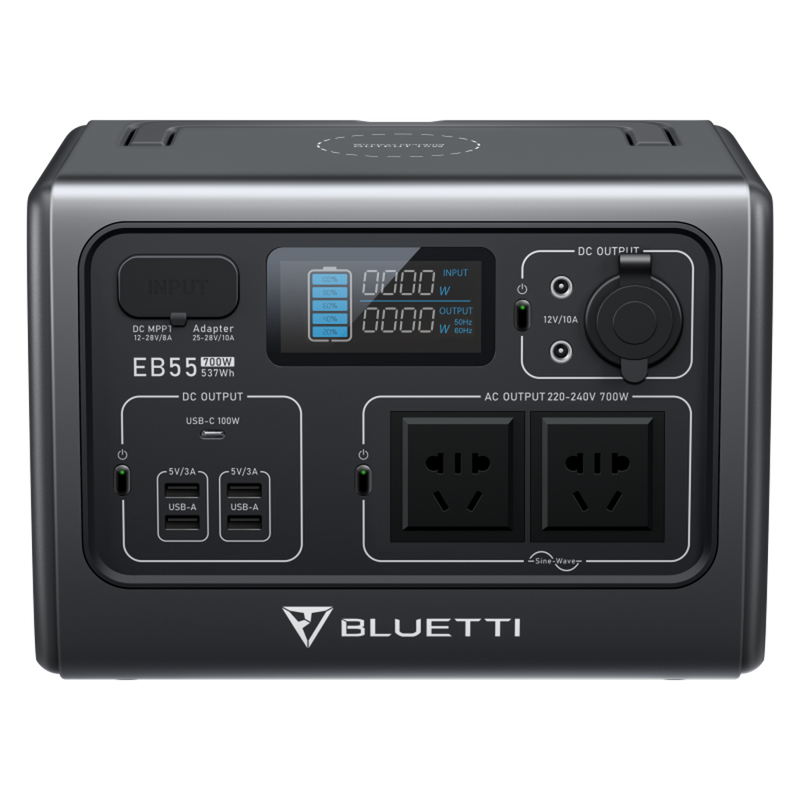 Bluetti EB55 700W Portable Power Station (537Wh) | SA 3 Pin Adapter Included