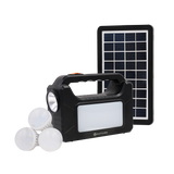 SWITCHED Power Station, Rechargeable, USB Phone Charging with Solar Panel - Black