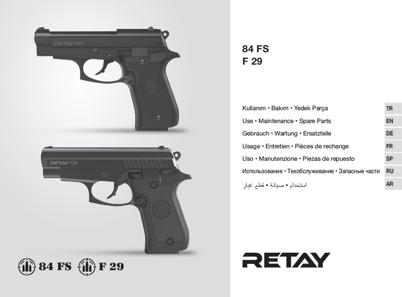 Retay F29 9mm P.A.K Blank Gun – Black