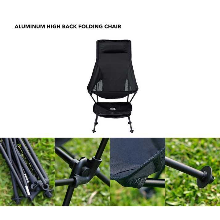 3D MAXpider Aluminium High Back Folding Chair (Max 100Kg's)