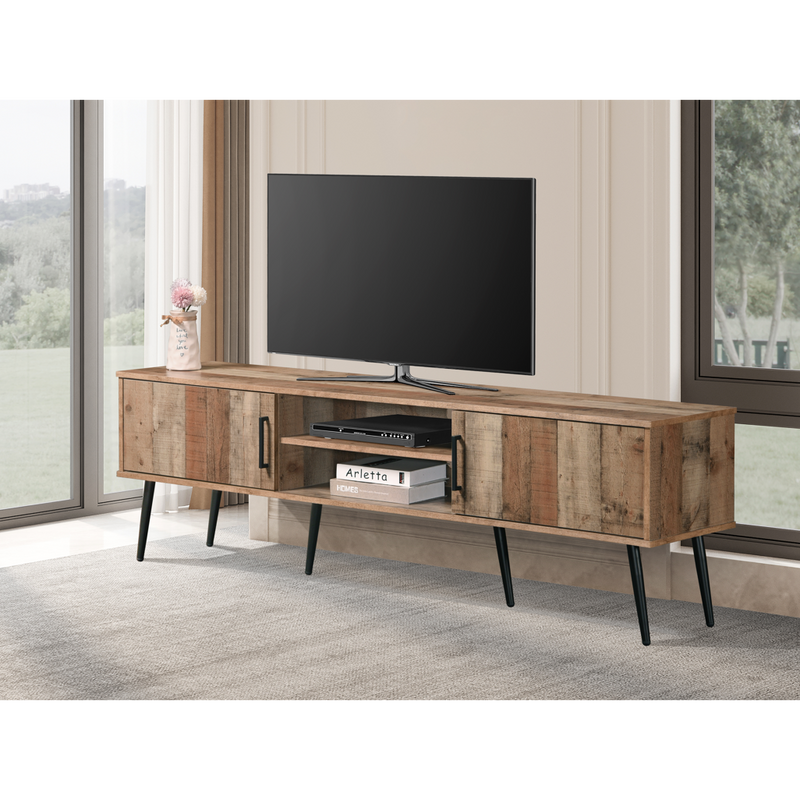 Everfurn Vernice TV Stand, 1800w with Two Cupboards