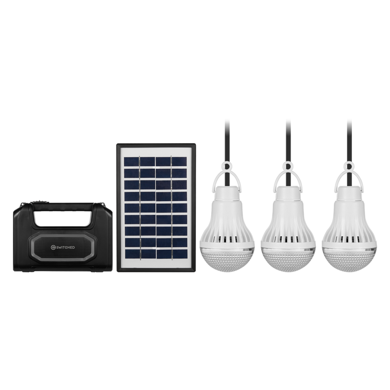 Switched Rechargeable Power Station with Solar Panel