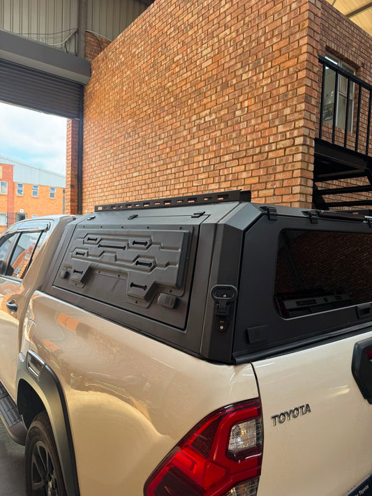 Toyota Hilux D/C 2016+ Steel Canopy With Solid Side Doors