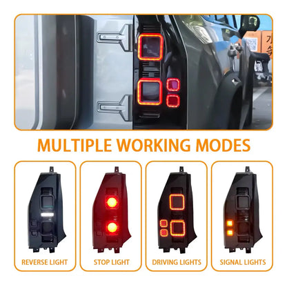 Jetour T2 2025+ Premium Defender Style Smoked Black LED Taillights