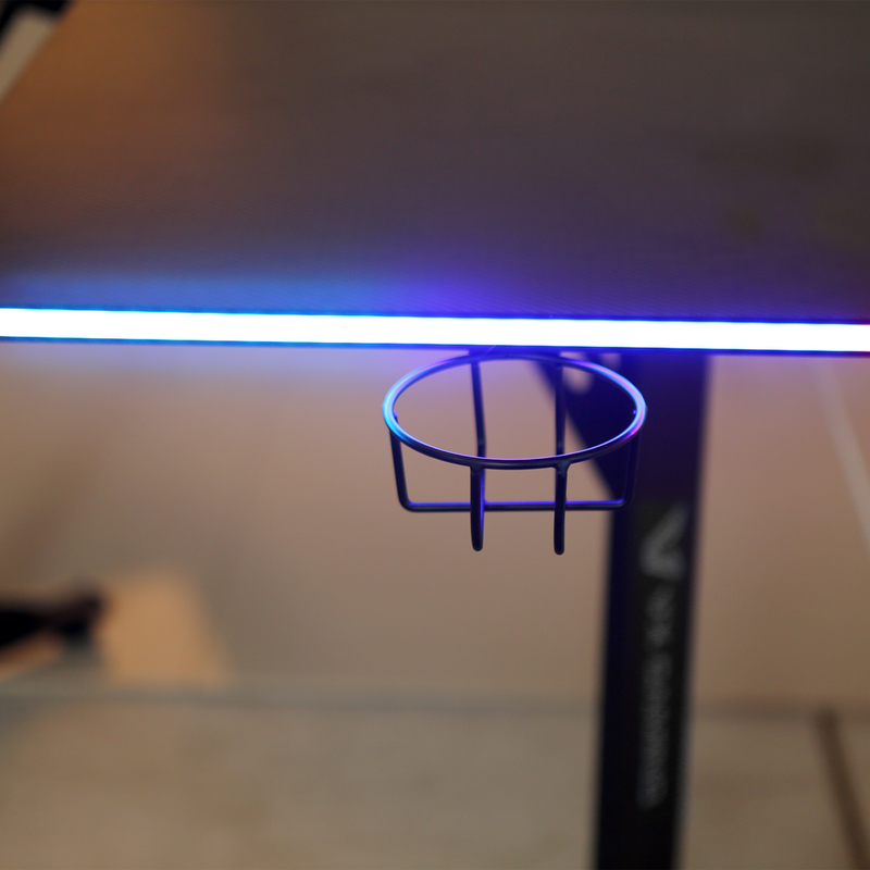 Rampage Gaming Desk, RGB Lights,USB 2.0 Charging Port