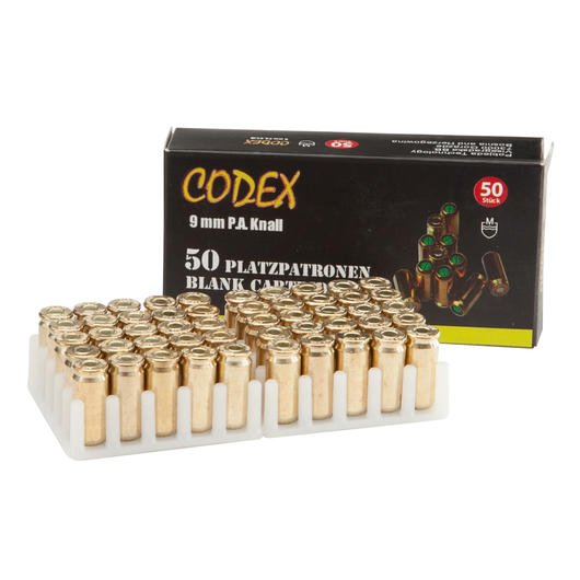 Codex 9mm P.A.K Blank Gun Ammo - 50's