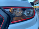 Ford Ranger (2015 Onward) Head Lamp Cover with Red Edging