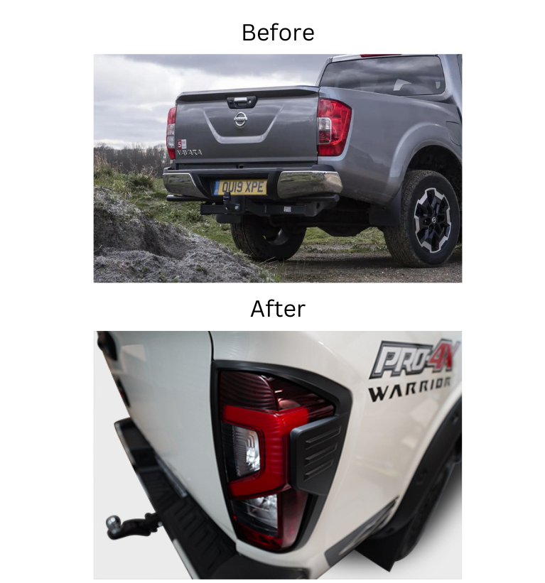 Nissan Navara 2021+ Tail Light Trims Black