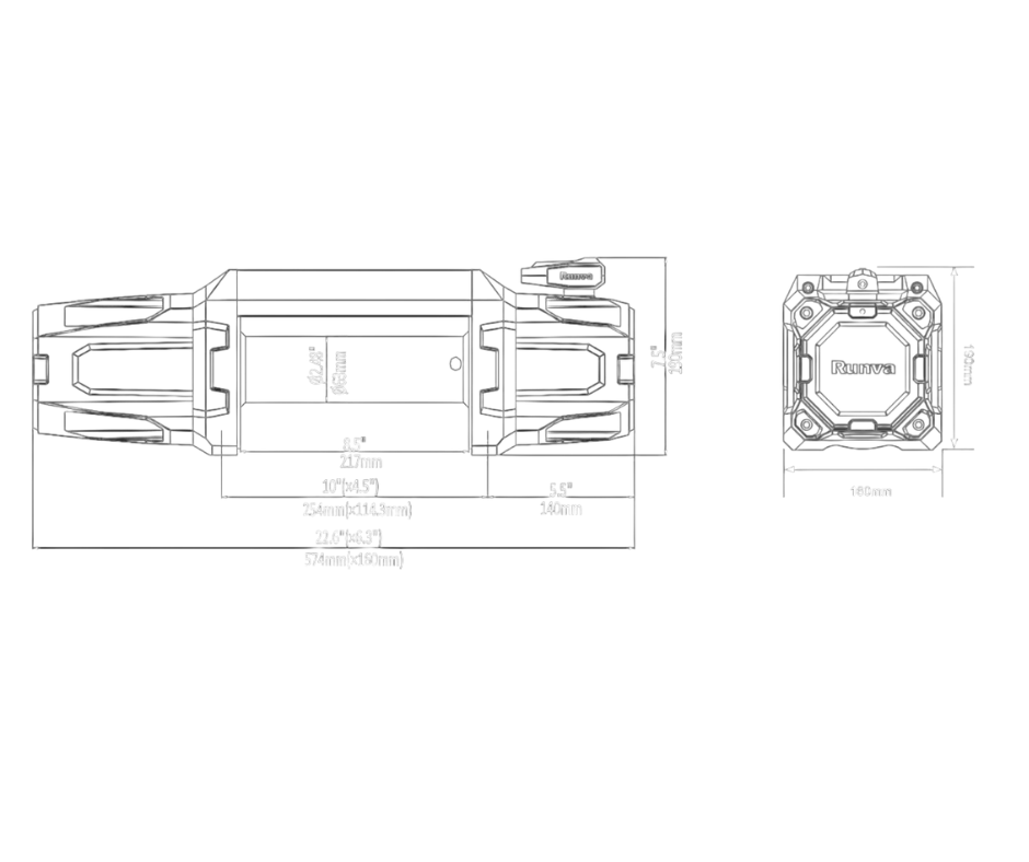 Runva Adventure Series 11000LB 12V Electric Winch