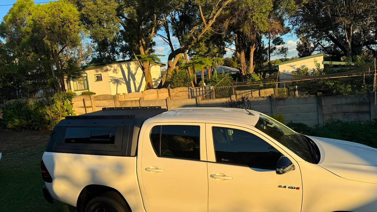 Toyota Hilux D/C 2016+ Steel Canopy With Side Glass Doors