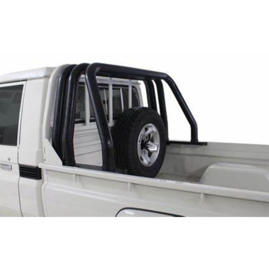 Toyota LandCruiser 70 Series Triple Tube Black Roll Bar