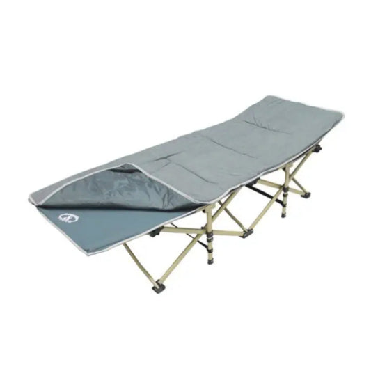 Camping Bed Grey 190X67X36cm 150Kg
