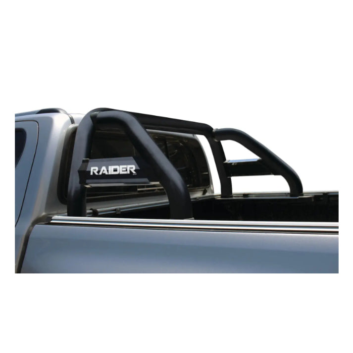 Toyota Hilux 2020-2024 Black Stainless Steel Roll Bar with Side Tubes - fits D/Cab, X/Cab & S/Cab