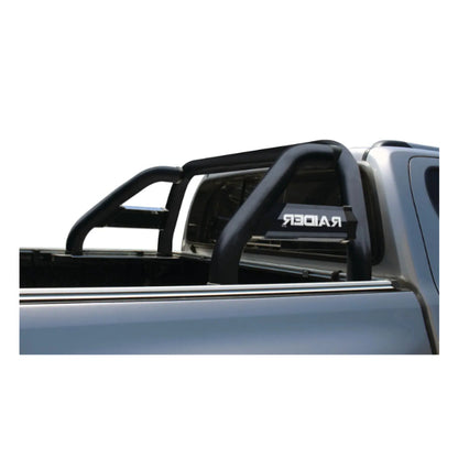 Toyota Hilux 2020-2024 Black Stainless Steel Roll Bar with Side Tubes - fits D/Cab, X/Cab & S/Cab